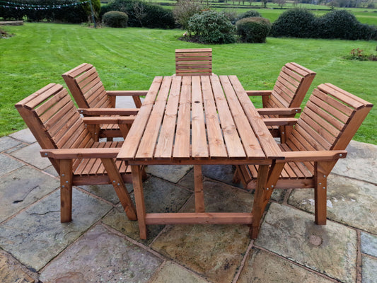 Classic Redwood 5 Seat Set - Chairs