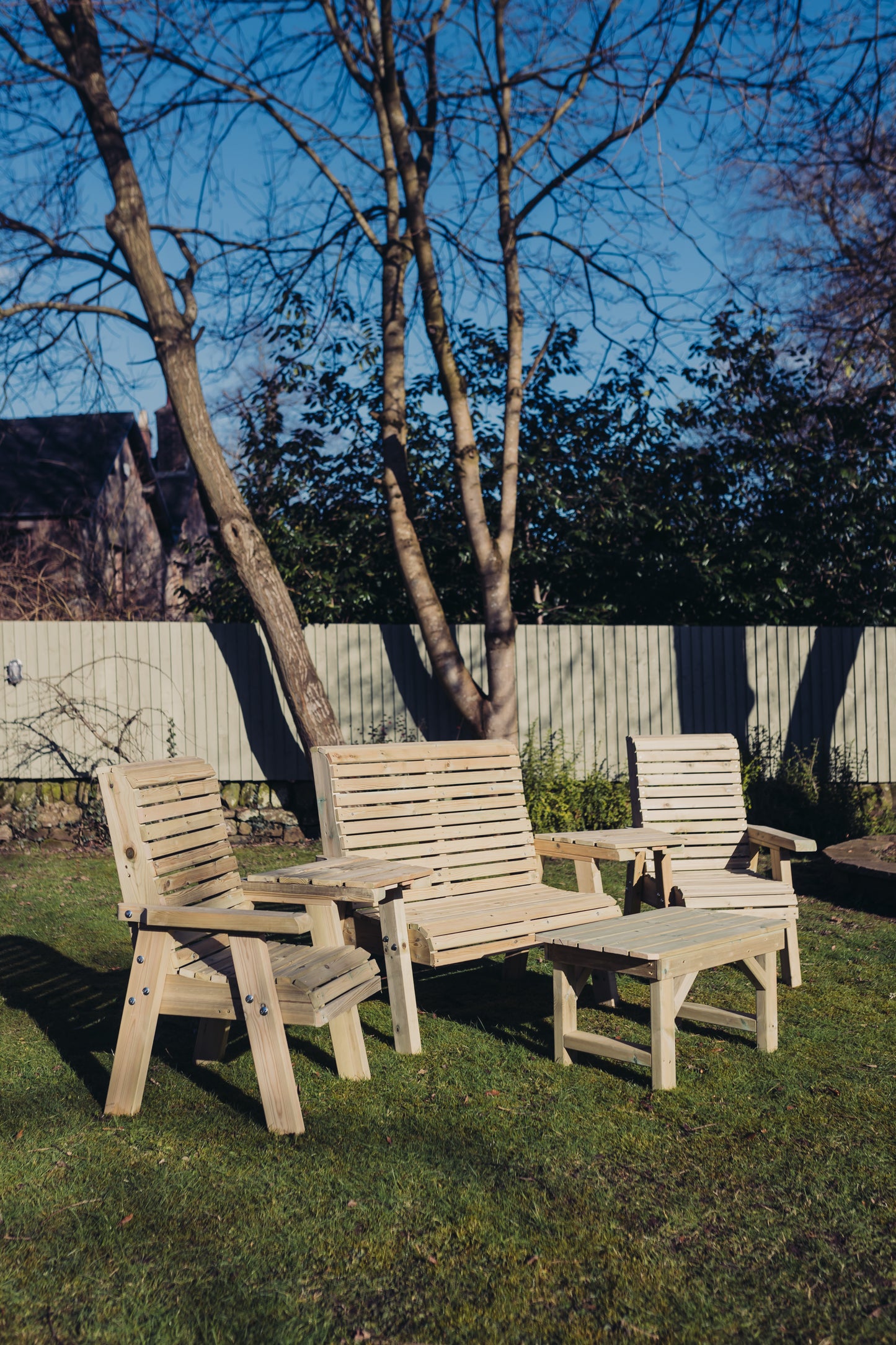 Heritage Tanalised 4 Seat Patio Set With Coffee Table