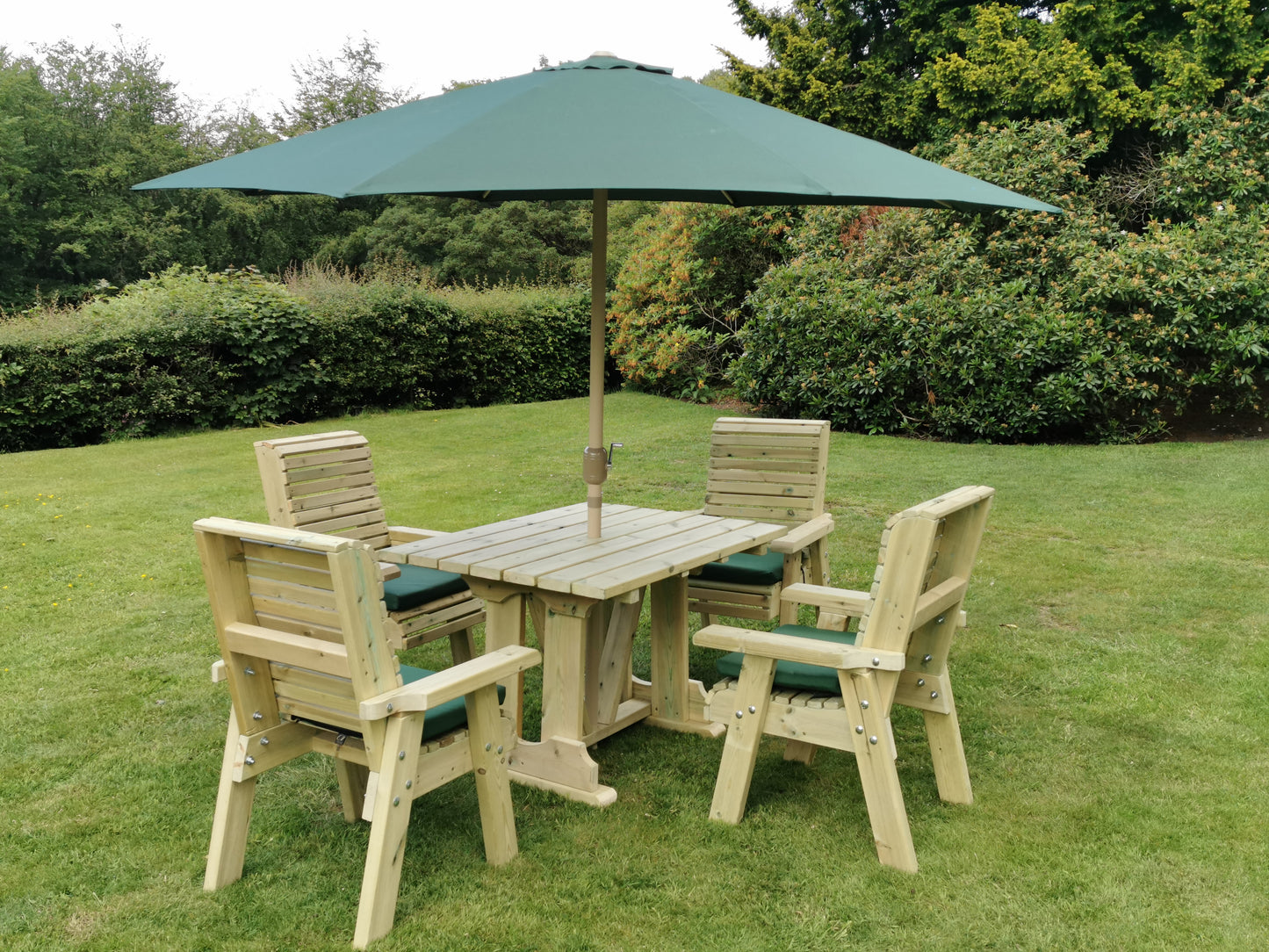 Heritage Tanalised 4 Seat Square Table Set