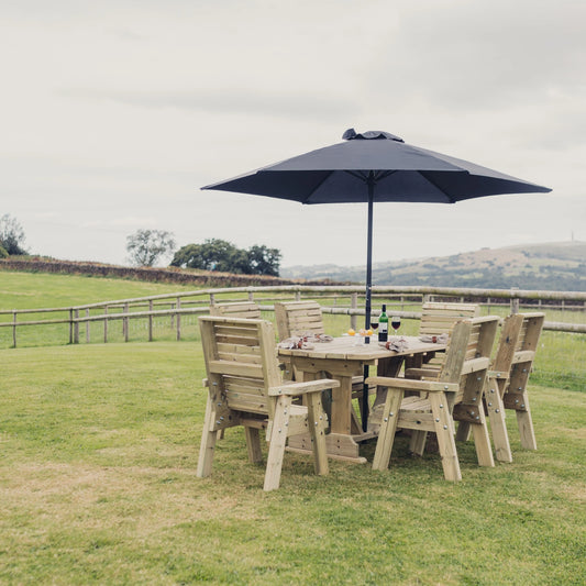 Heritage Tanalised 6 Seat Table Set - Chairs