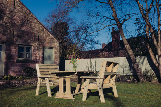 Heritage Tanalised 4 Seat Table Set - Benches