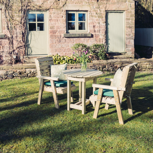 Jasmine Bistro Set – 2 Chairs & 80cm Table