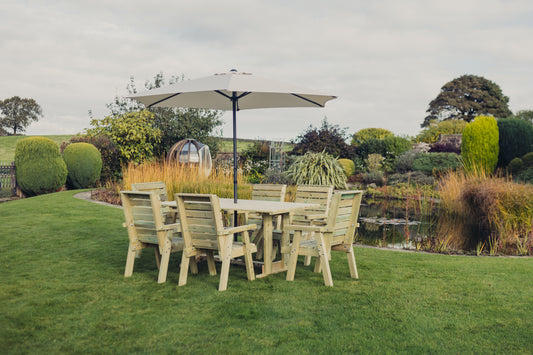 Jasmine Dining Set – 6 Seater with 6 Chairs