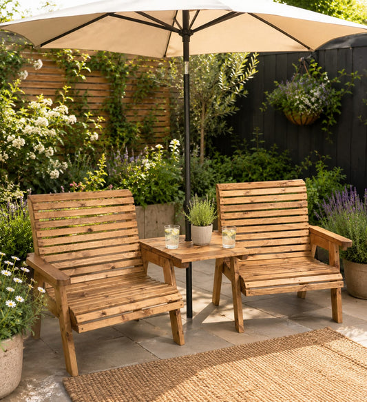Classic Redwood Comfort Twin Set – Angled Tray