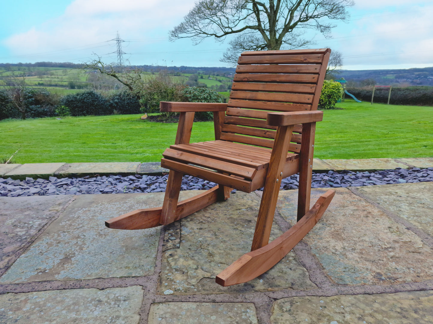 Classic Redwood Rocking Chair