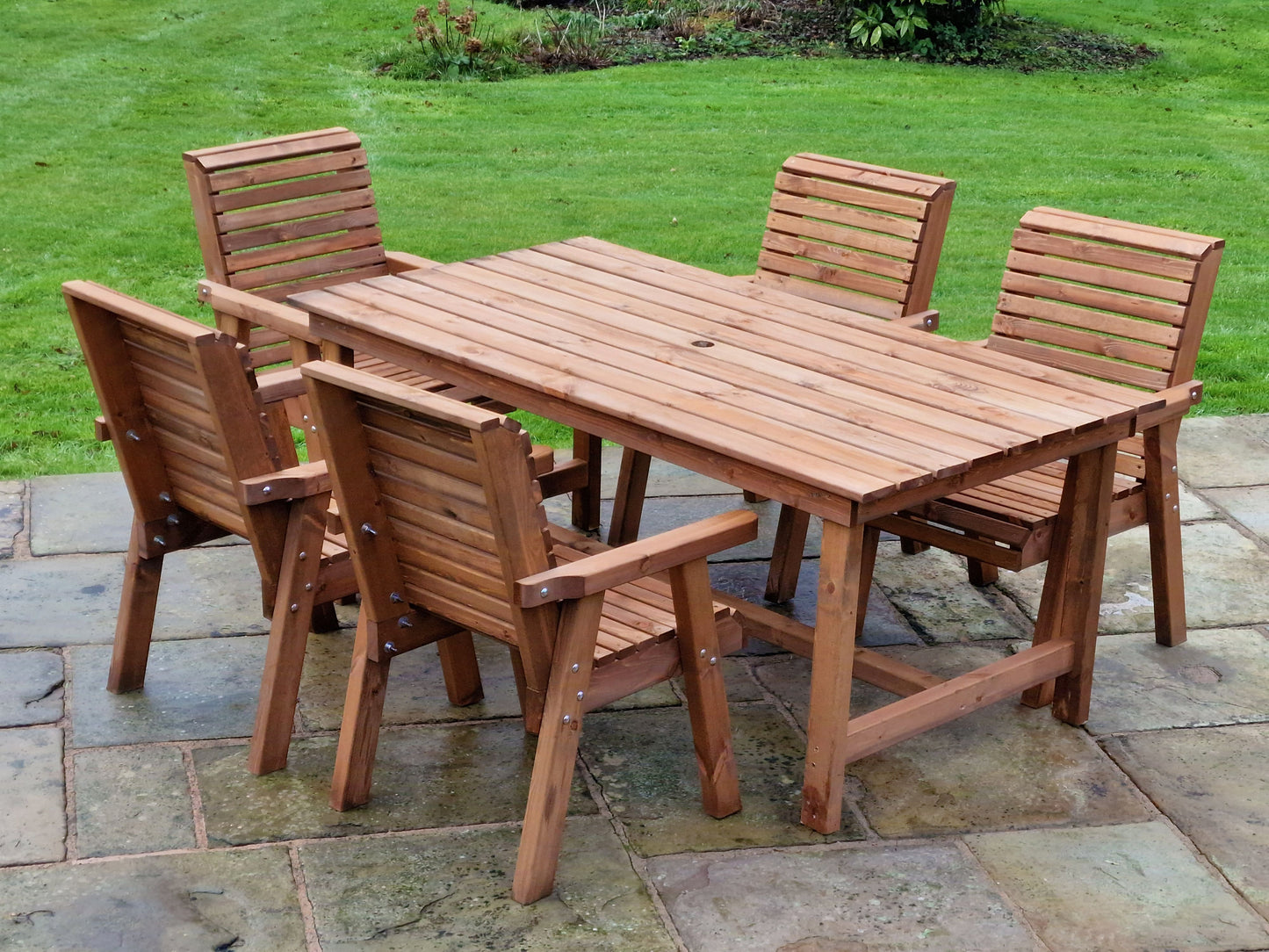 Classic Redwood 5 Seat Set - Chairs