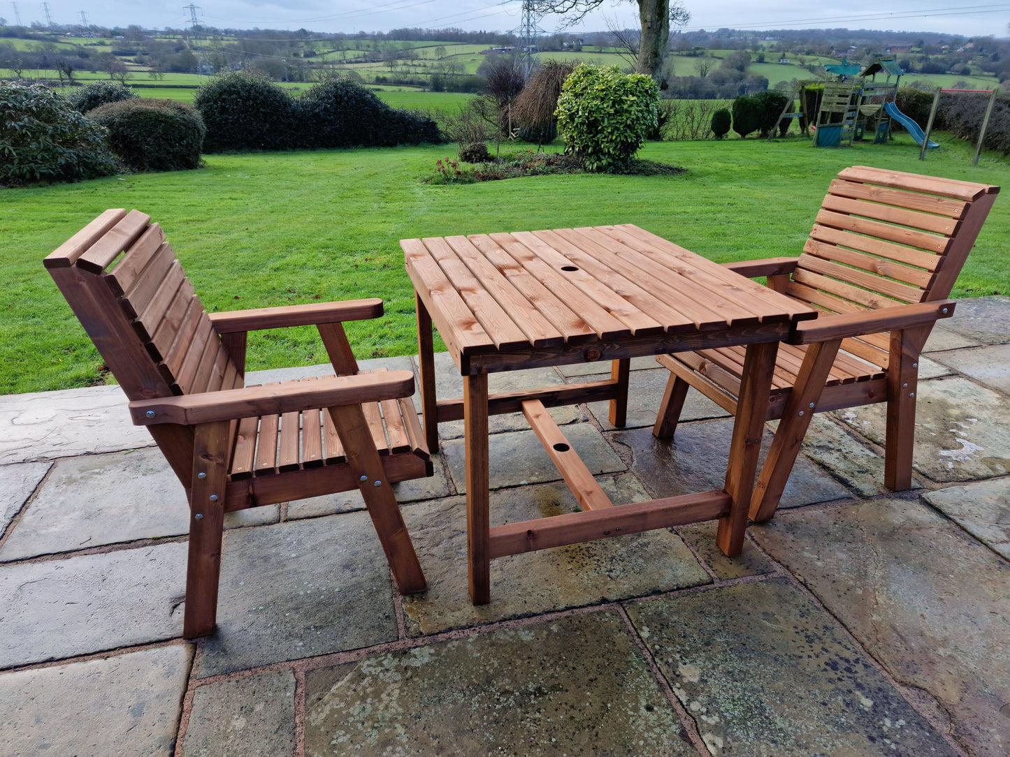 Classic Redwood 2 Seat Bistro Set