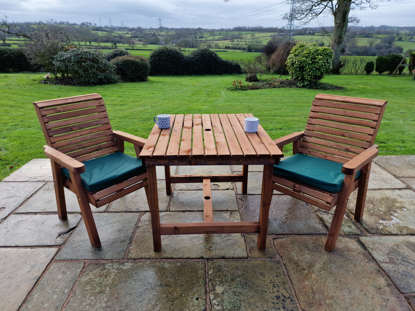 Classic Redwood 2 Seat Bistro Set