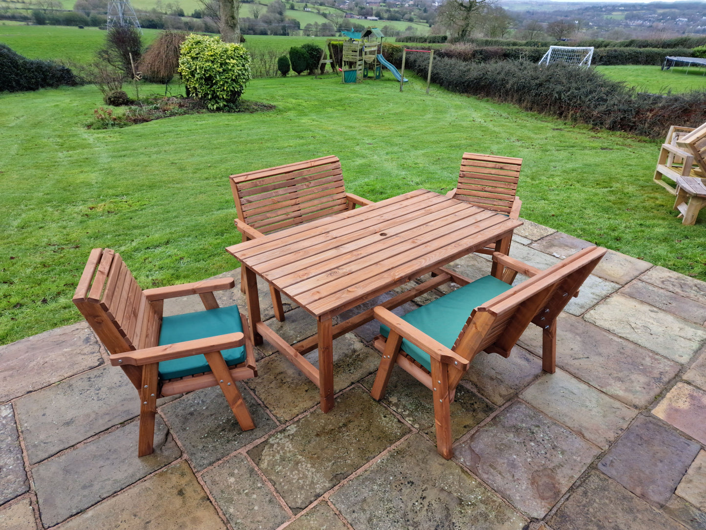 Classic Redwood 6 Seater Set - Benches/Chairs