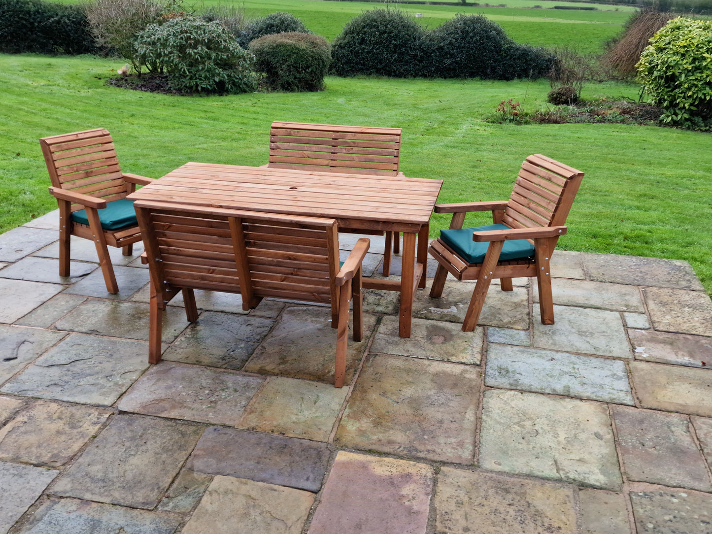 Classic Redwood 6 Seater Set - Benches/Chairs