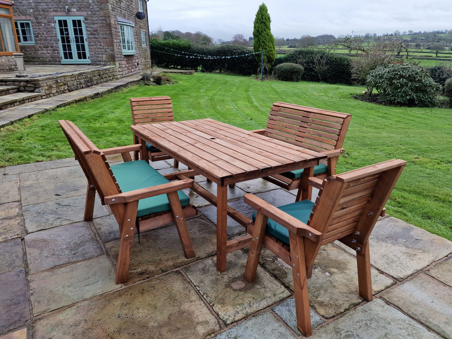 Classic Redwood 6 Seater Set - Benches/Chairs