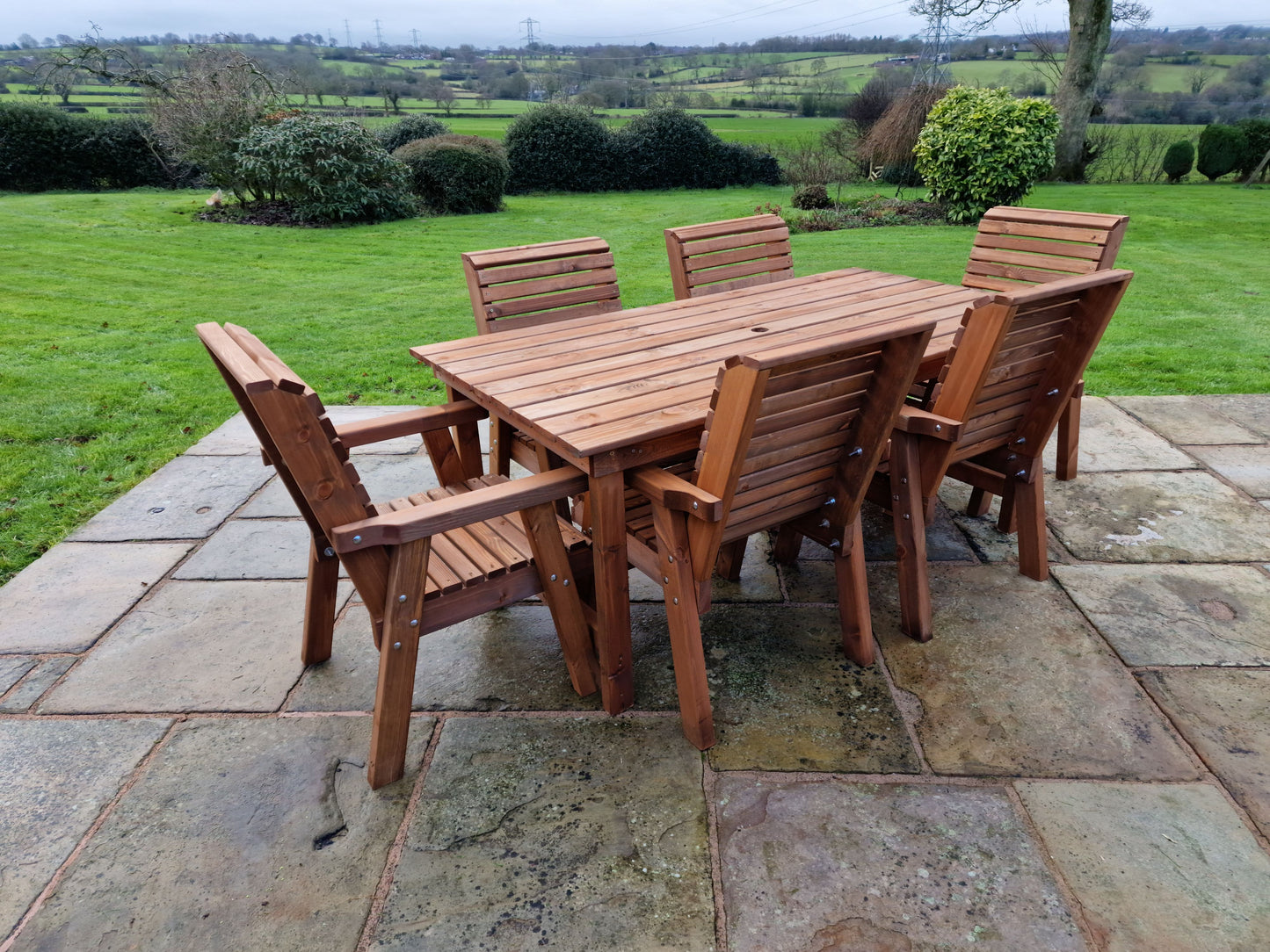 Classic Redwood 6 Seater Set - Chairs