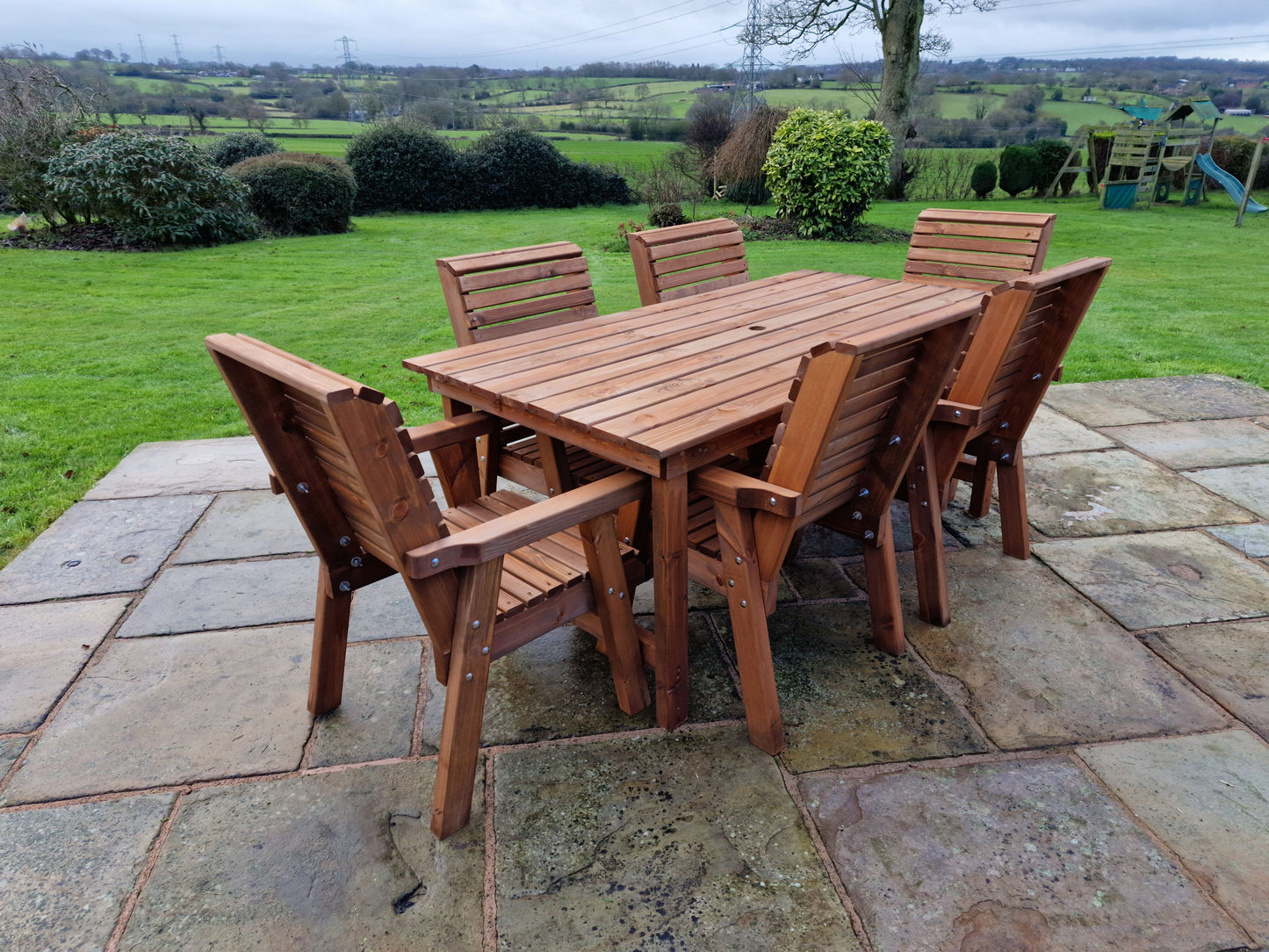 Classic Redwood 6 Seater Set - Chairs