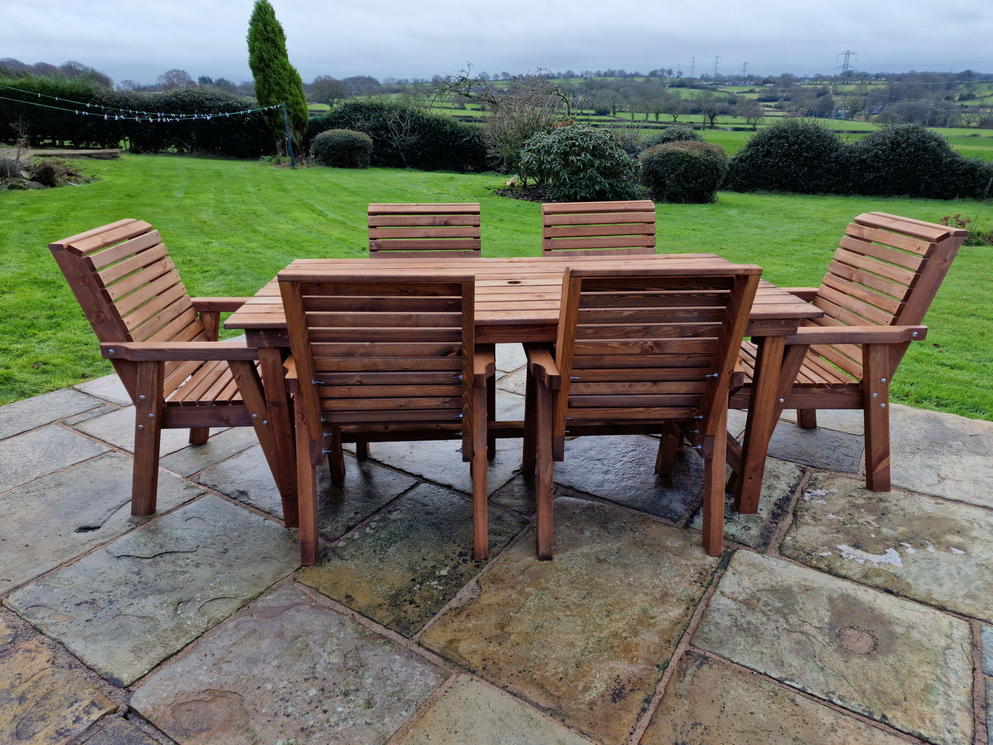 Classic Redwood 6 Seater Set - Chairs