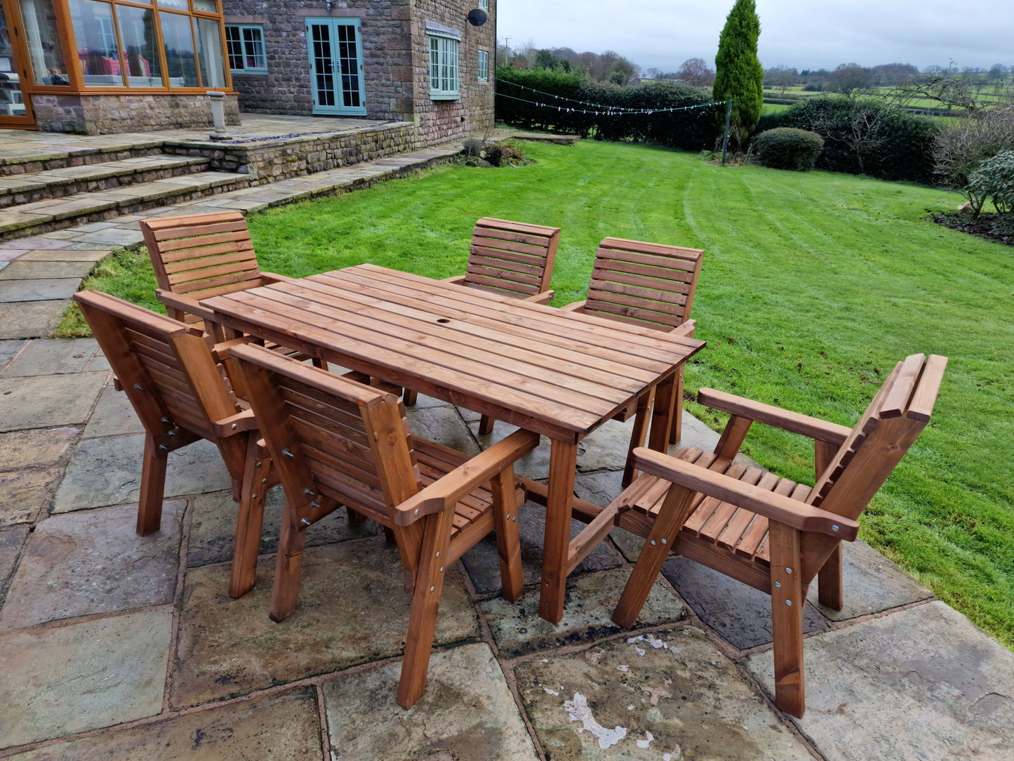 Classic Redwood 6 Seater Set - Chairs