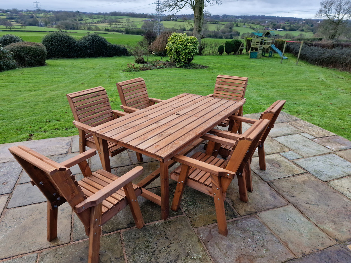 Classic Redwood 6 Seater Set - Chairs