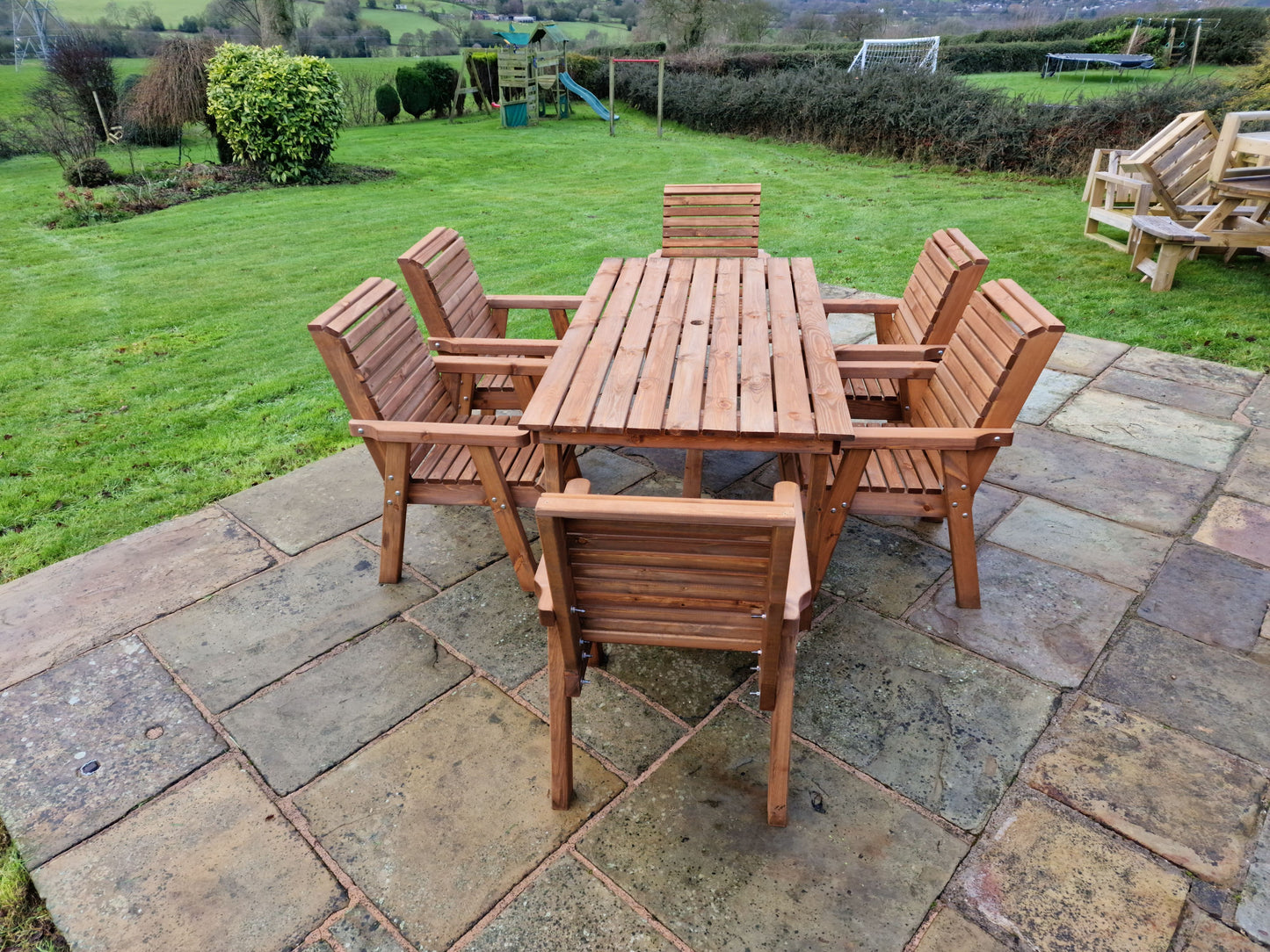 Classic Redwood 6 Seater Set - Chairs