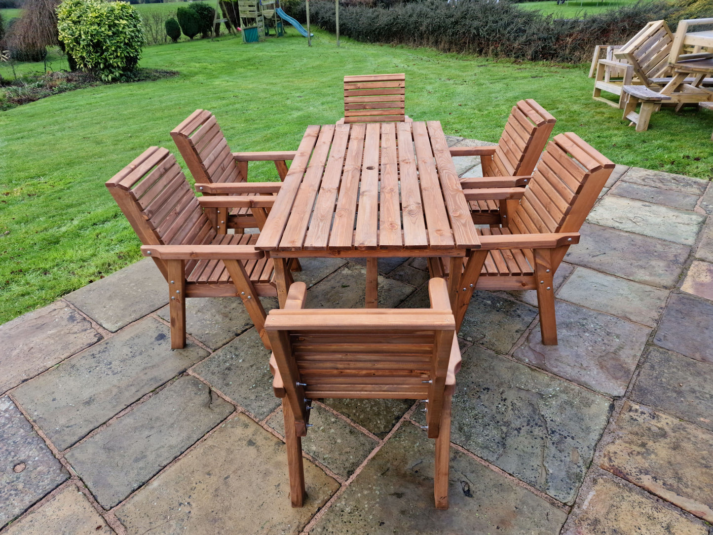 Classic Redwood 6 Seater Set - Chairs