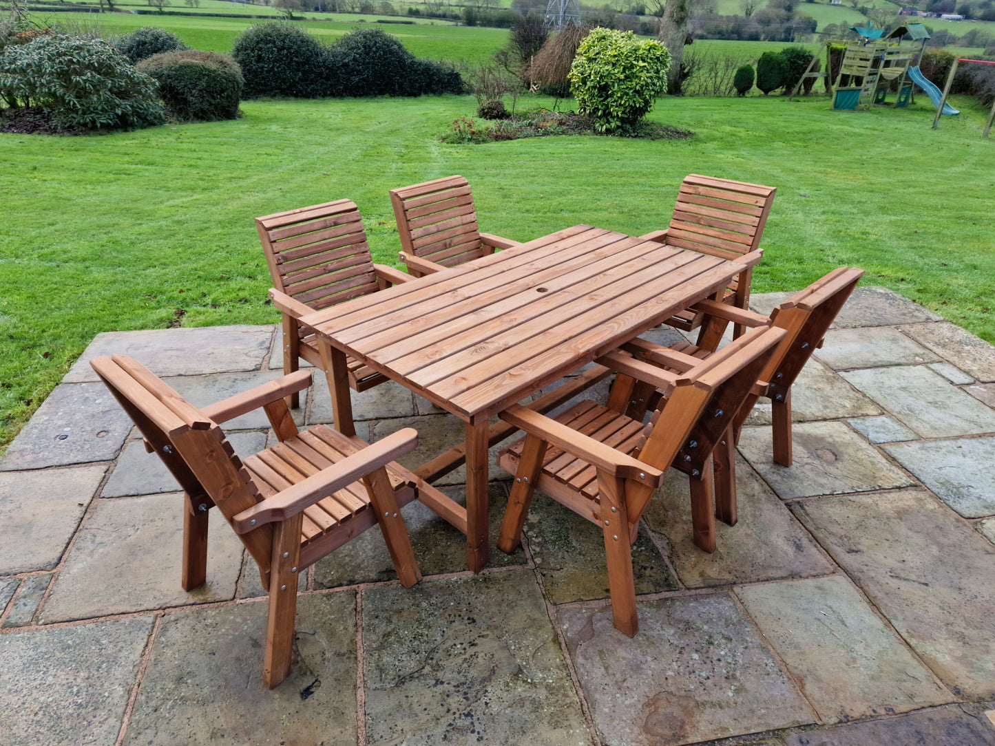 Classic Redwood 6 Seater Set - Chairs