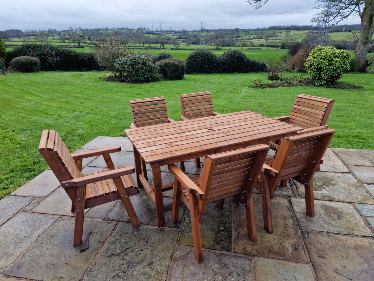 Classic Redwood 6 Seater Set - Chairs