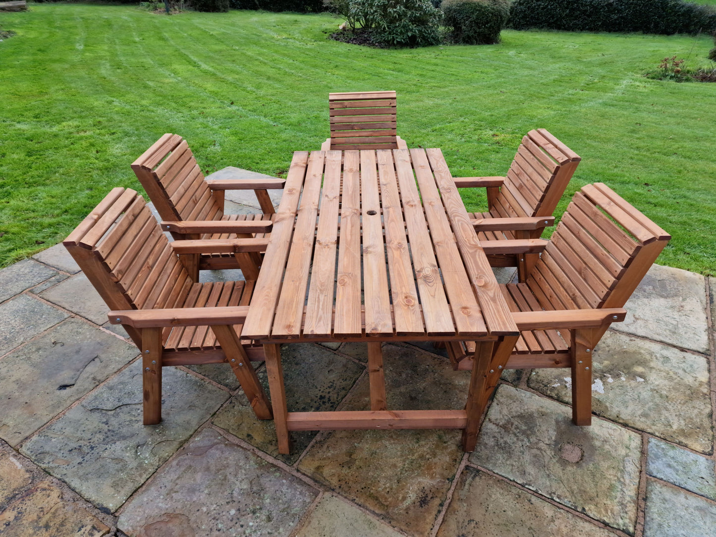 Classic Redwood 5 Seat Set - Chairs