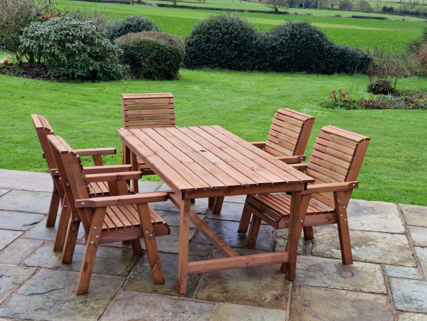 Classic Redwood 5 Seat Set - Chairs