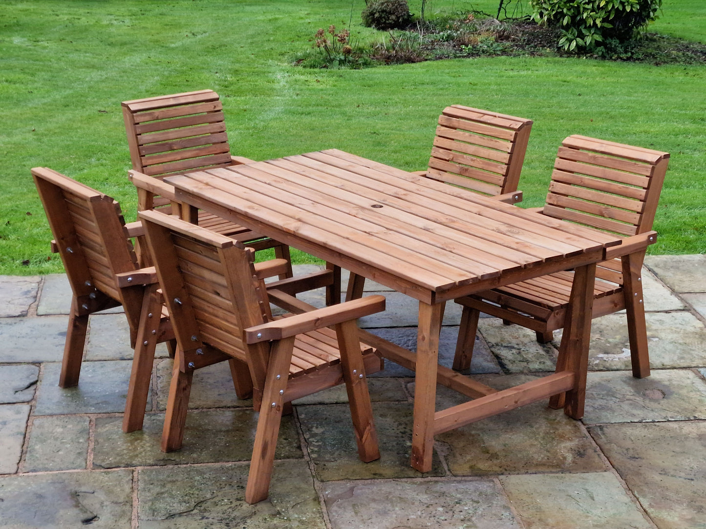 Classic Redwood 5 Seat Set - Chairs