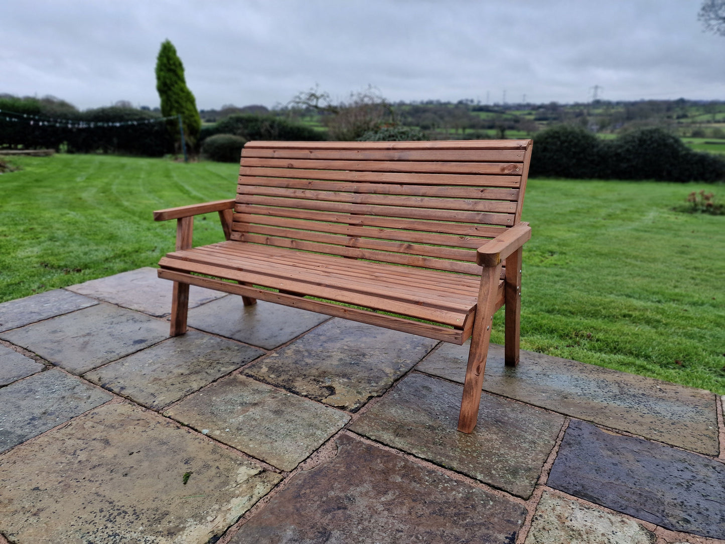 Classic Redwood 3 Seat Bench