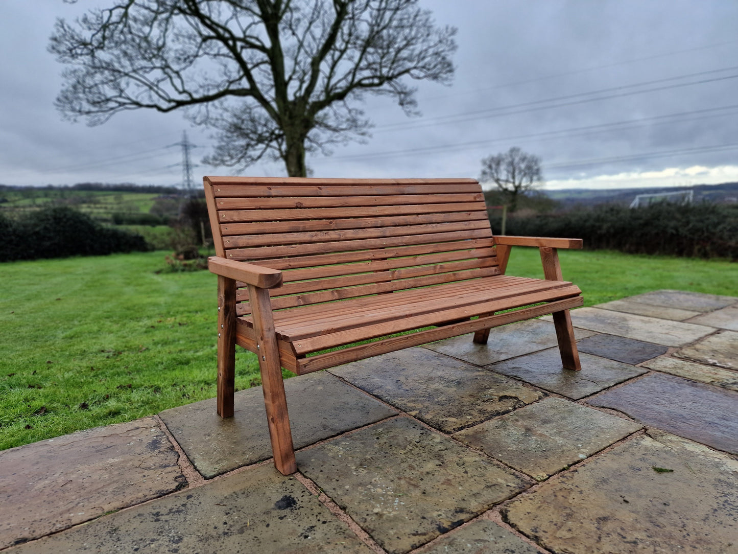 Classic Redwood 3 Seat Bench