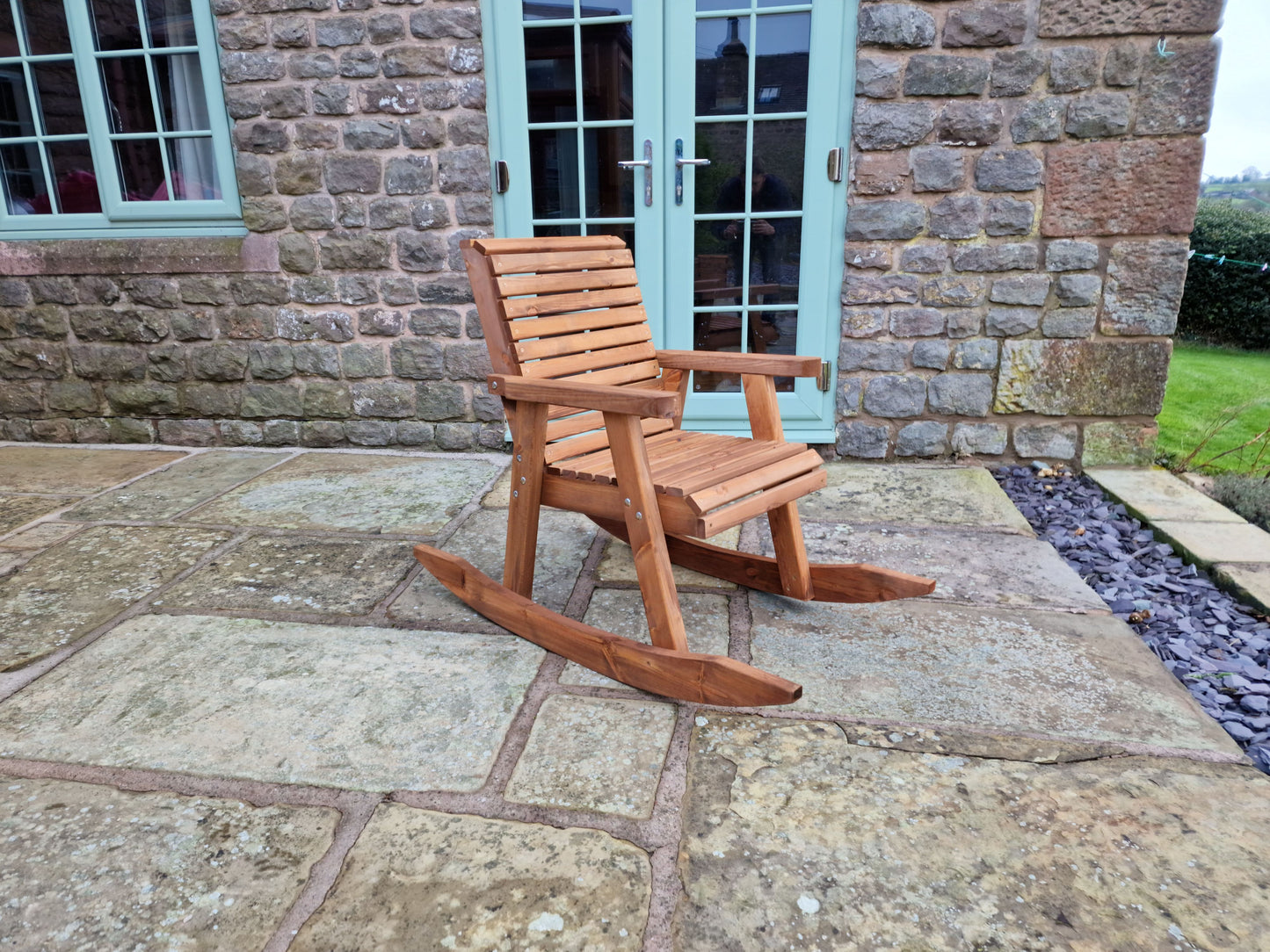 Classic Redwood Rocking Chair