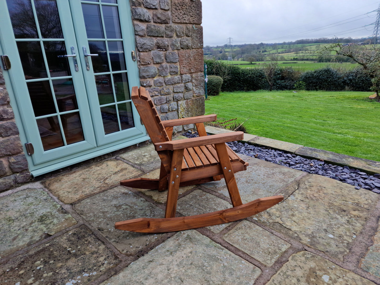 Classic Redwood Rocking Chair