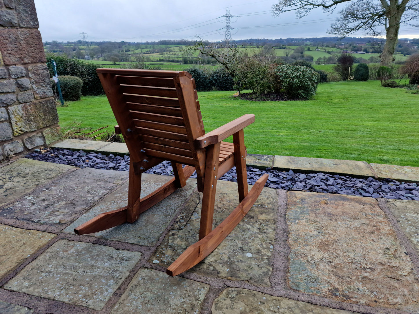 Classic Redwood Rocking Chair