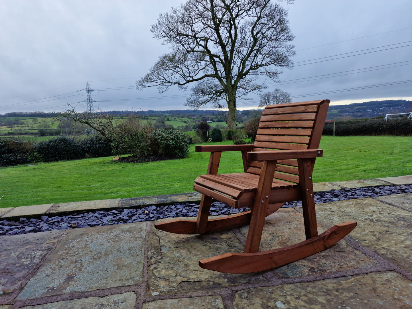 Classic Redwood Rocking Chair