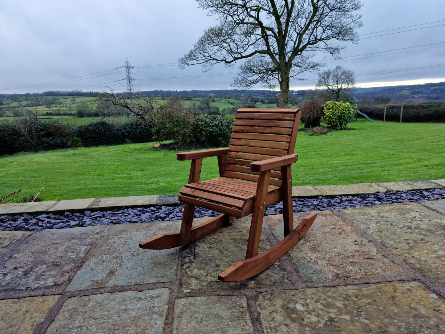 Classic Redwood Rocking Chair