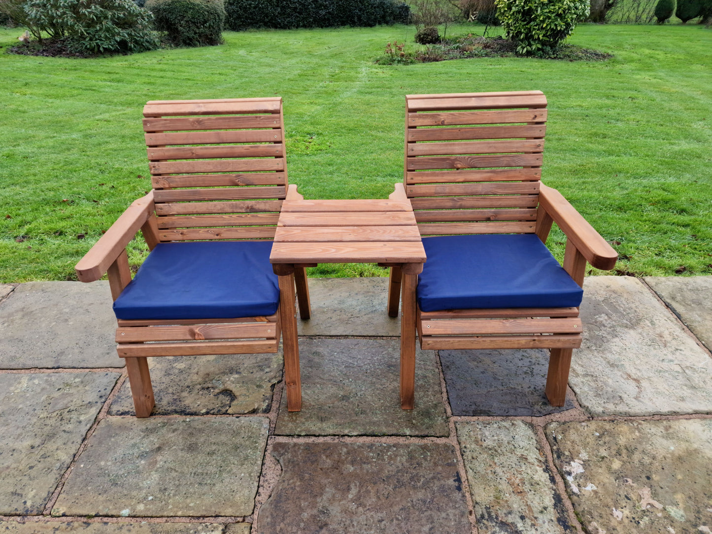 Classic Redwood Love Seats Straight