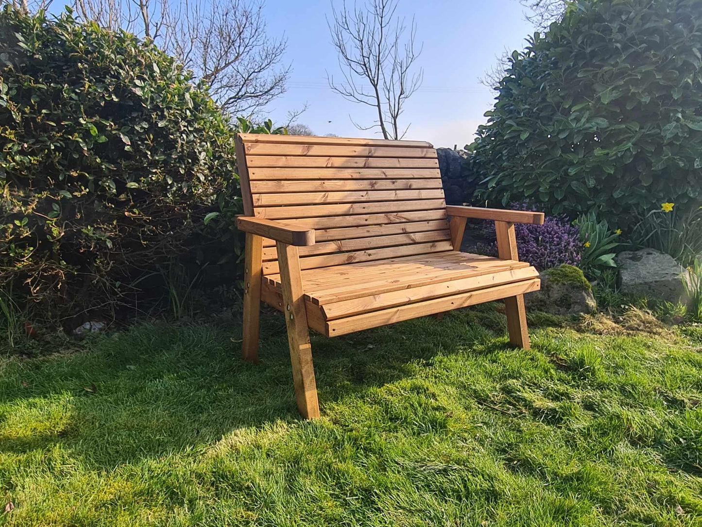 Classic Redwood 2 Seat Bench