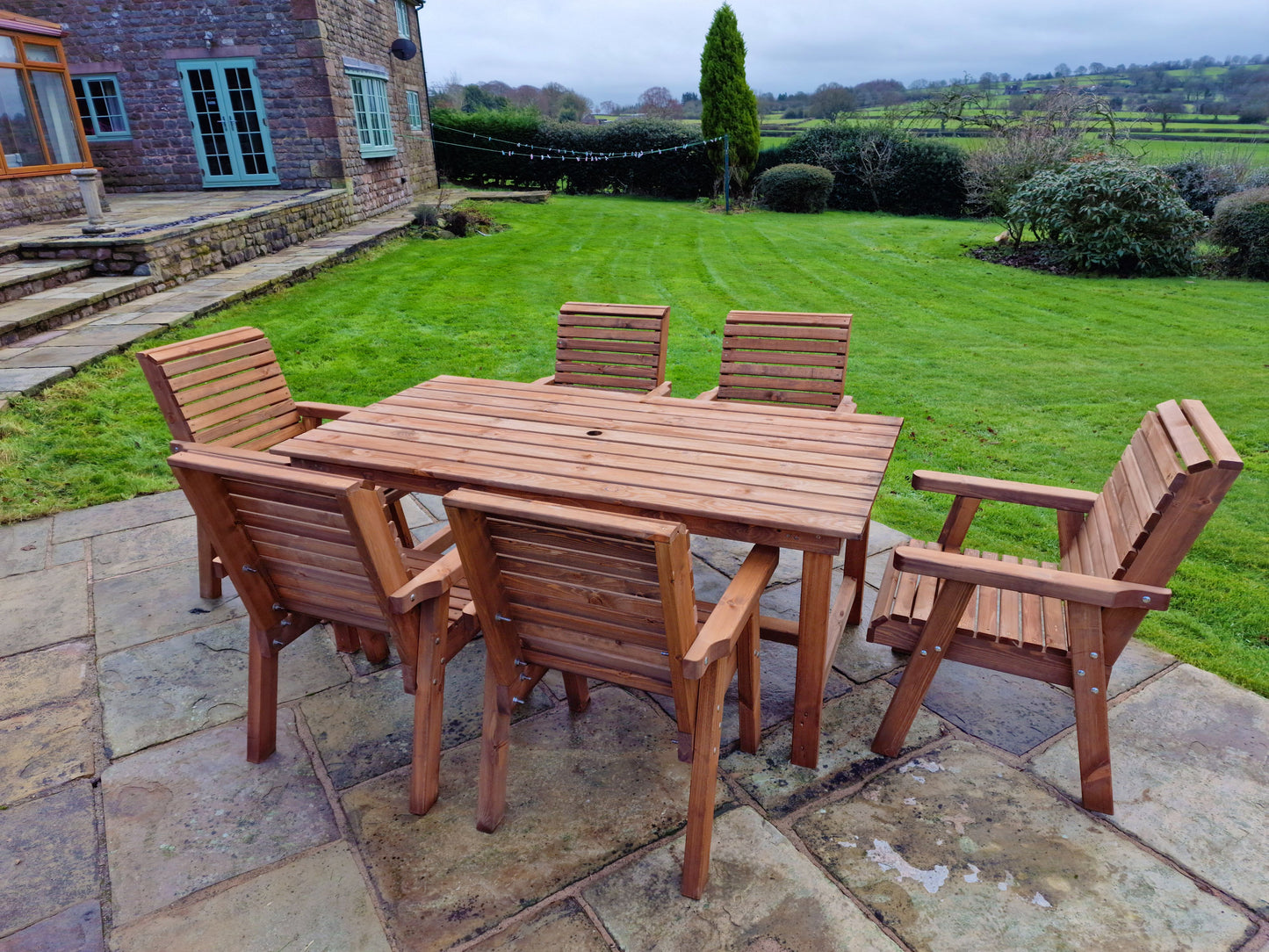 Classic Redwood 6 Seater Set - Chairs