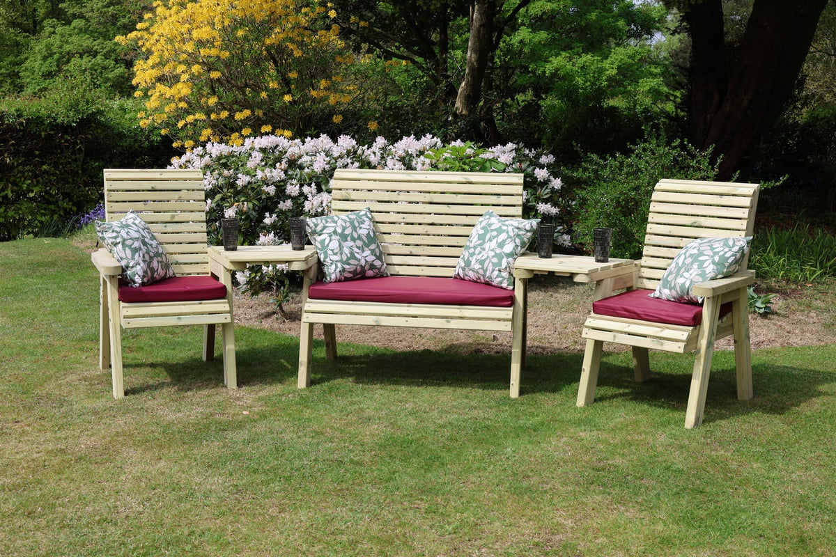 Heritage 4 seat patio set with cushions