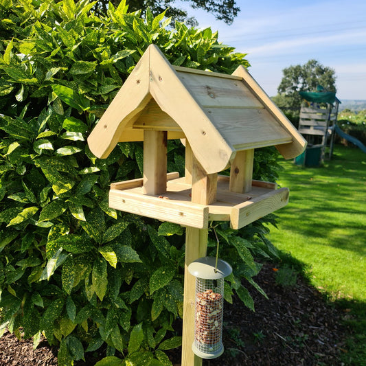 Bird Table With House
