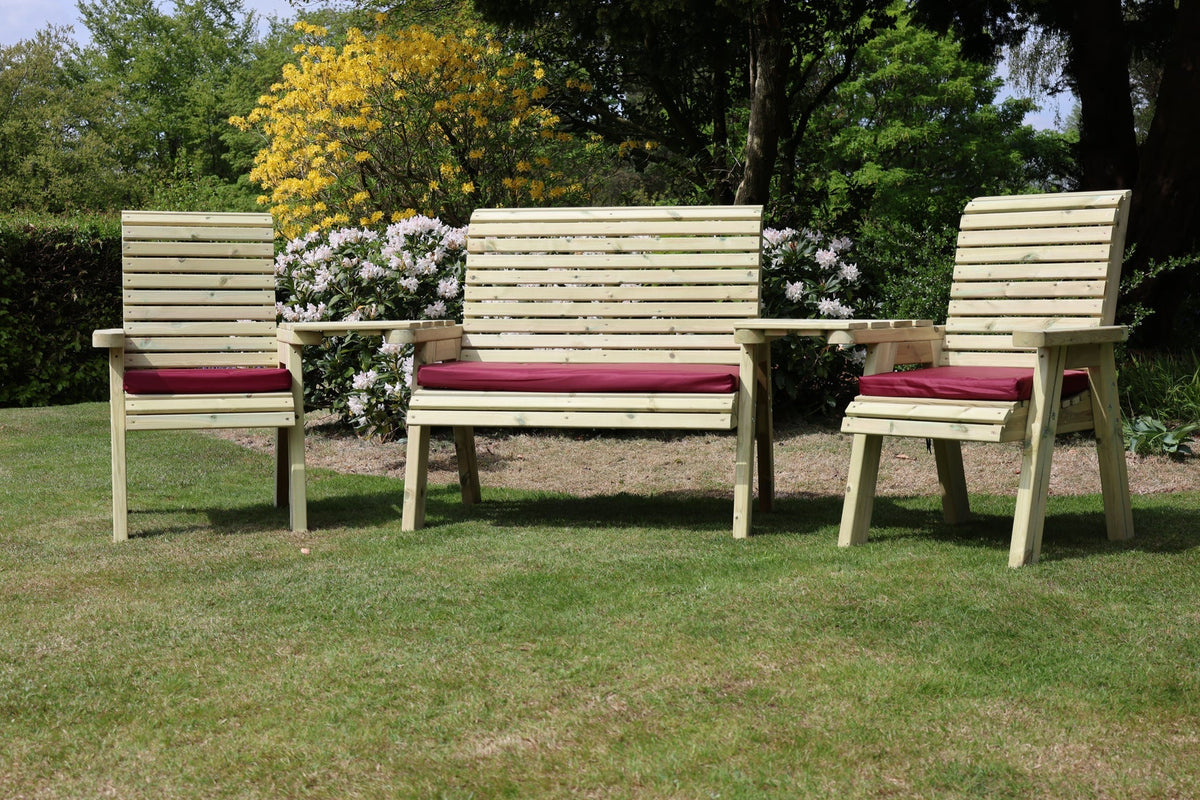 Heritage 4 seat patio set, straight view