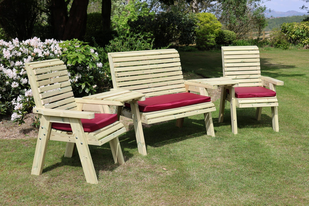 Heritage 4 seat patio set with seat cushions