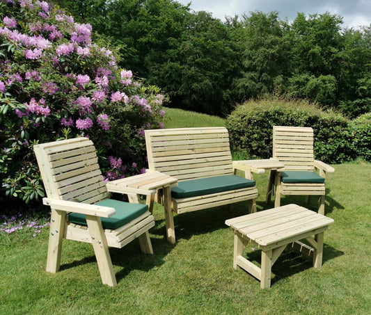 Heritage Tanalised 4 Seat Patio Set With Coffee Table