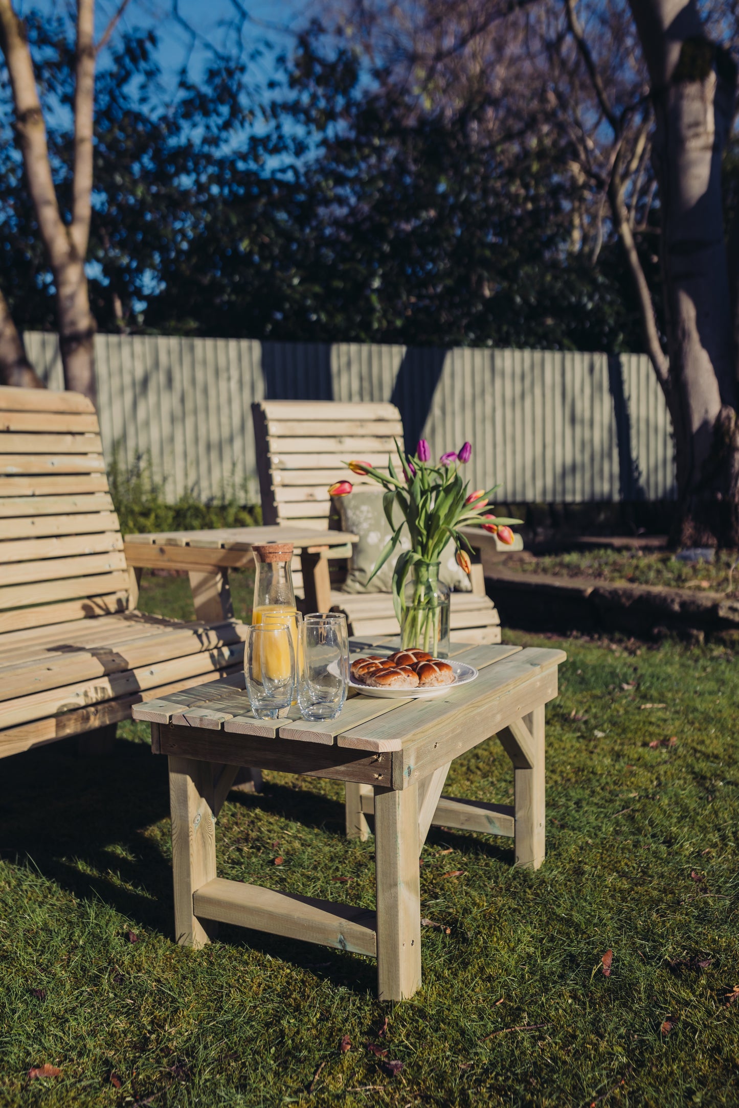 Heritage Tanalised 4 Seat Patio Set With Coffee Table