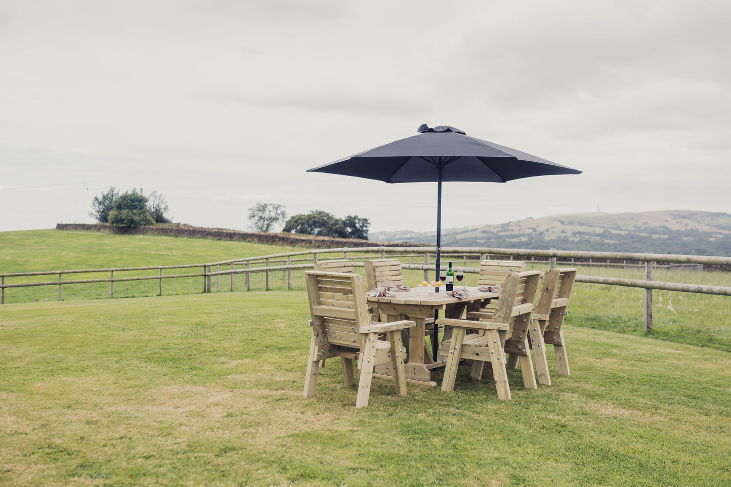 Heritage Tanalised 6 Seat Table Set - Chairs