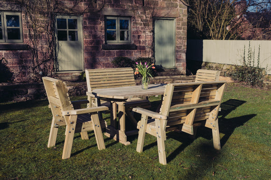 Heritage Tanalised 8 Seat Rectangular Set - Benches/Chairs