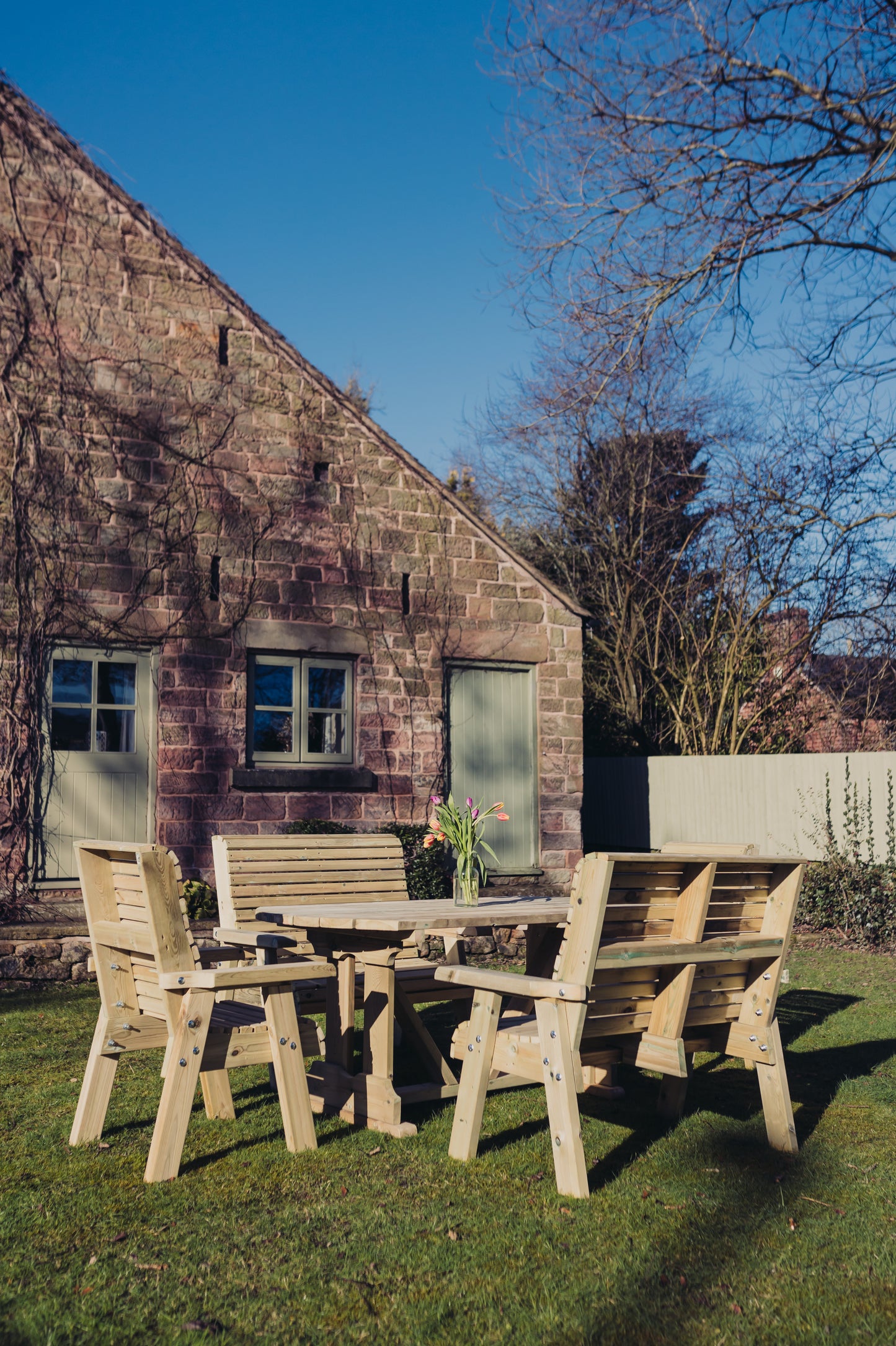 Heritage Tanalised 8 Seat Rectangular Set - Benches/Chairs