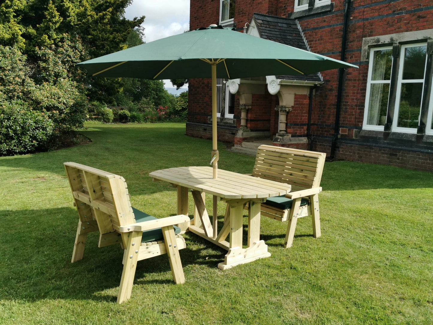 Heritage Tanalised 4 Seat Table Set - Benches