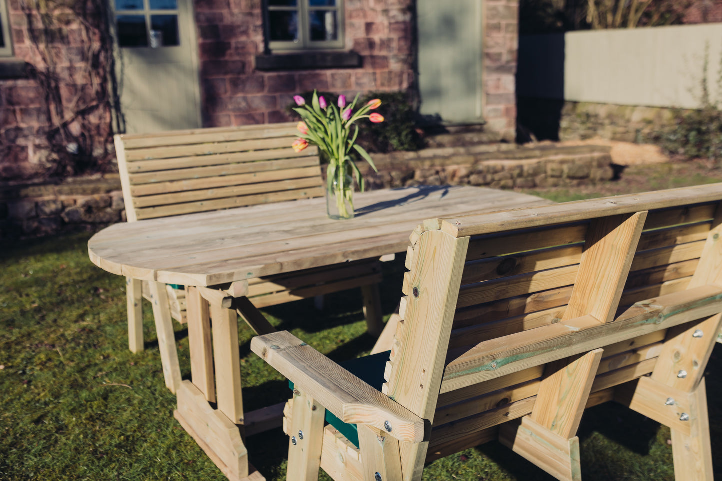 Heritage Tanalised 4 Seat Table Set - Benches