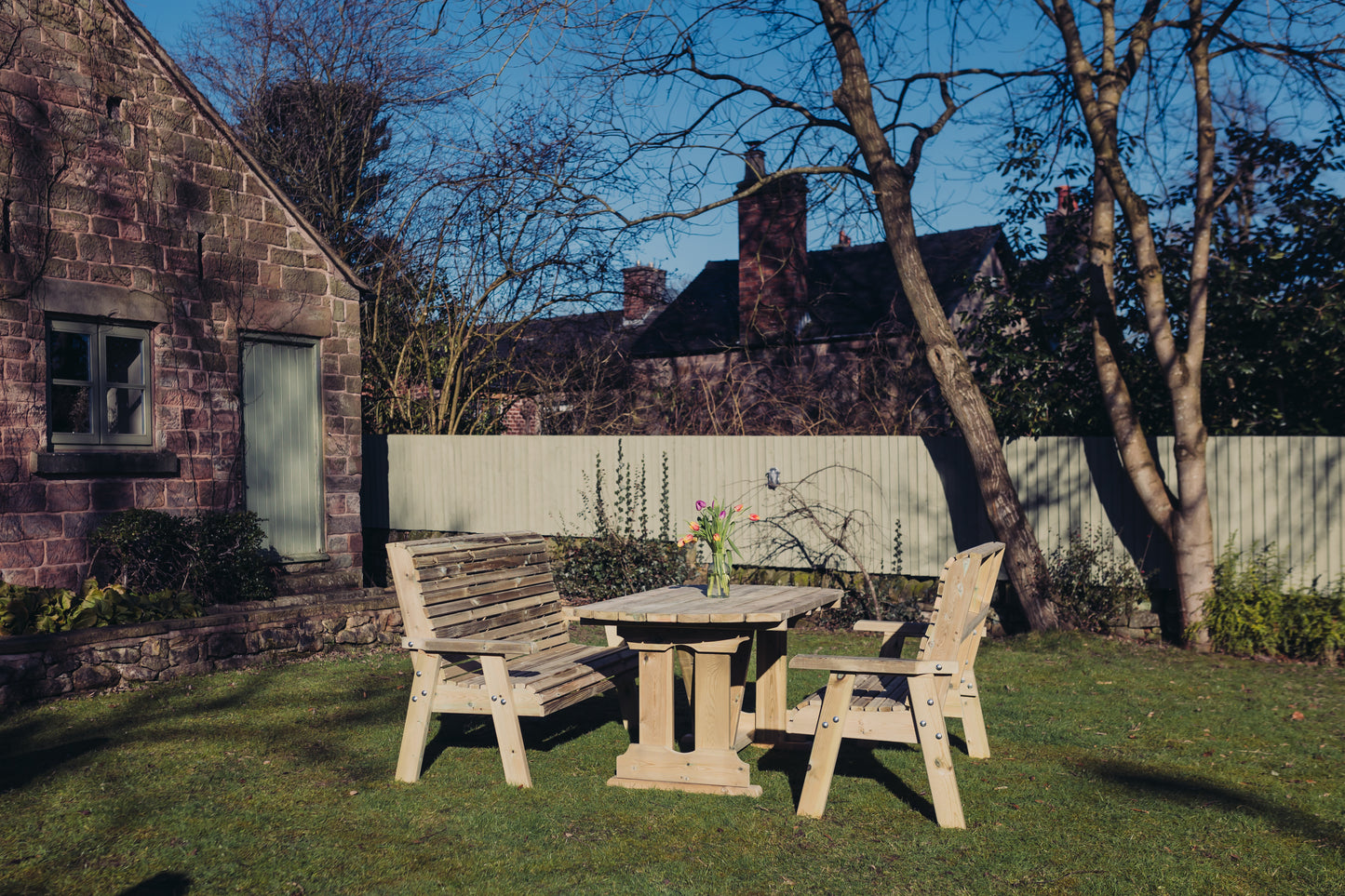 Heritage Tanalised 6 Seat Table Set - Benches