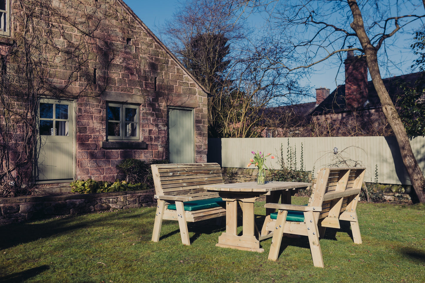 Heritage Tanalised 6 Seat Table Set - Benches